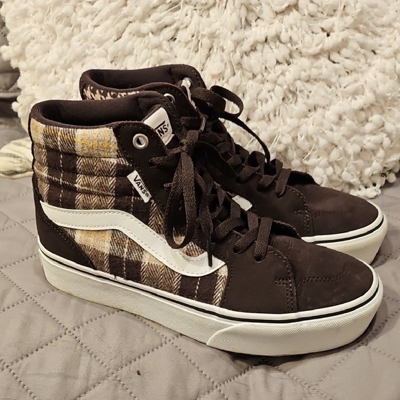 Vans Filmore Hi Brown Plaid Mix High-Tops - Picture 12 of 16